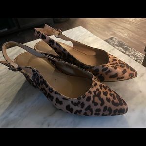 Torrid leopard sling back heels